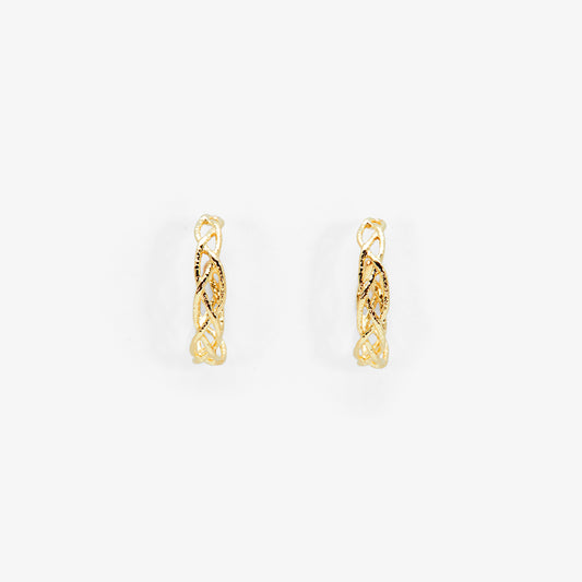 E8701 | Small Braided Hoop Earrings