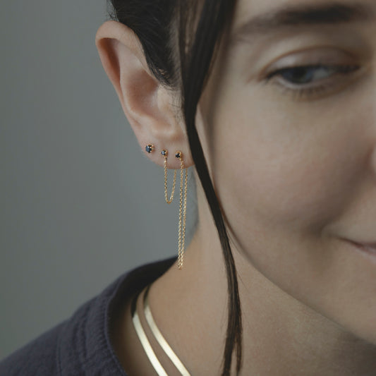 Black Diamond Quin Earring | E9402BK ~