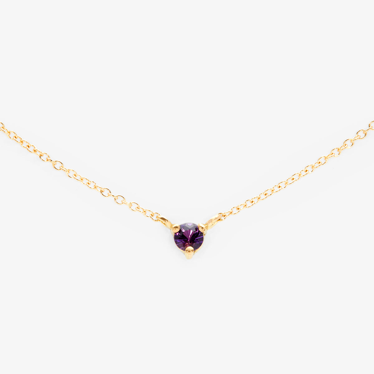 February Birthstone Lavender Amethyst Chip Bar Necklace - Whimsy Gift Shop
