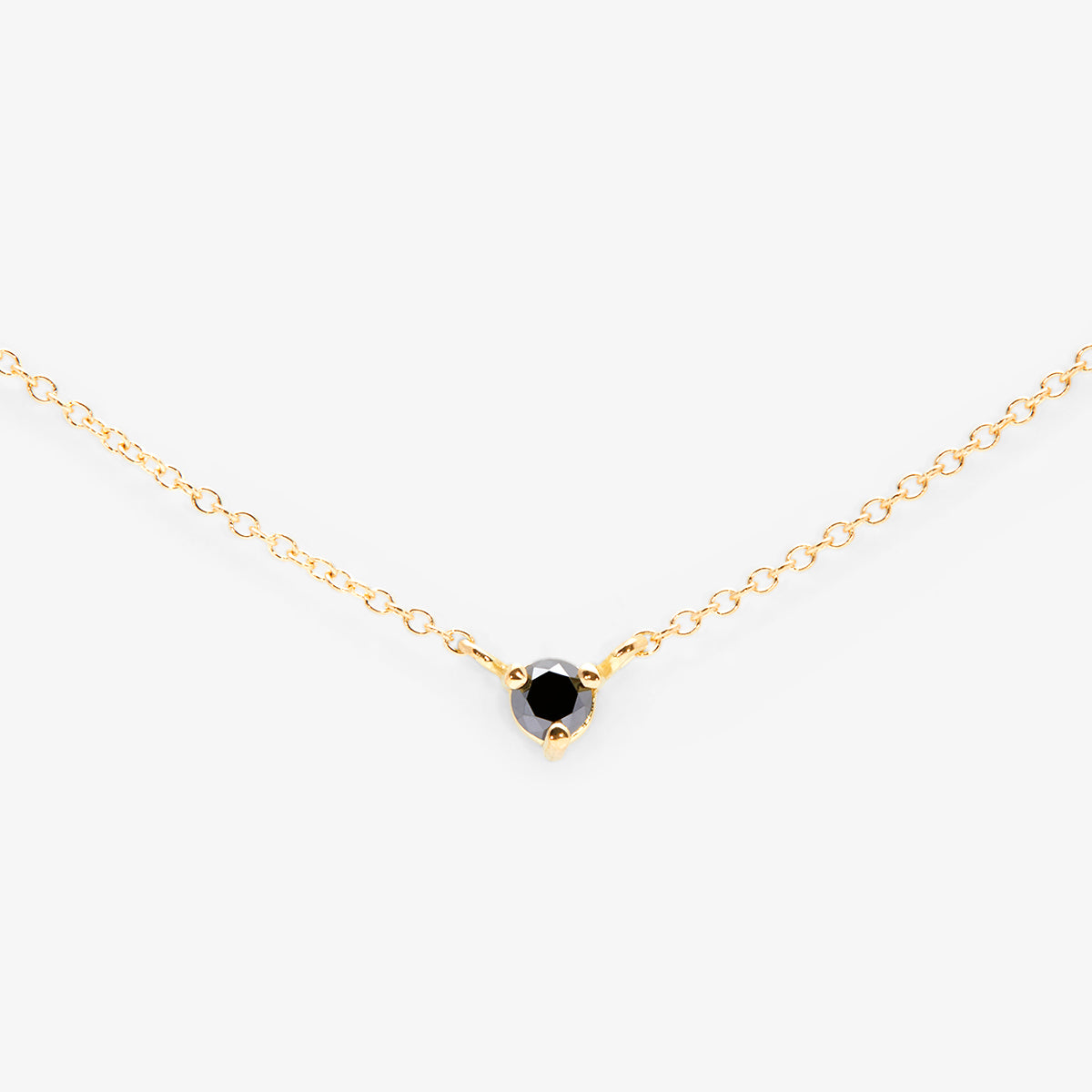 N6701BK | 3mm Black Diamond Birthstone Necklace