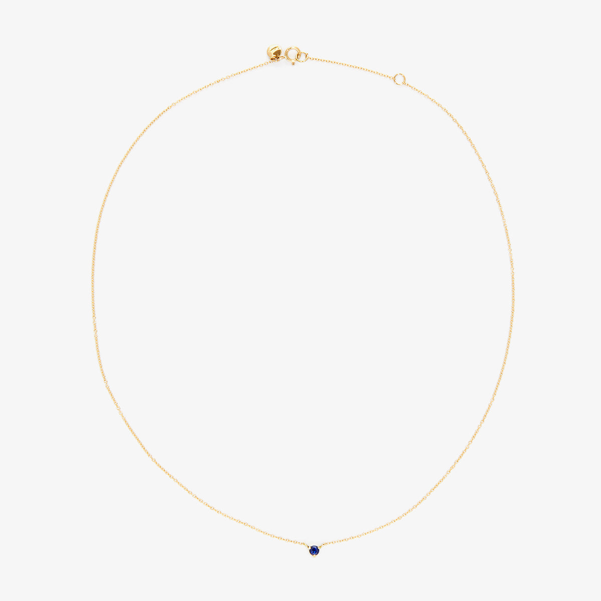 N6701S | 3mm Blue Sapphire Birthstone Necklace