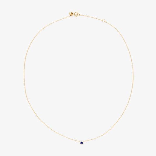 N6701S | 3mm Blue Sapphire Birthstone Necklace