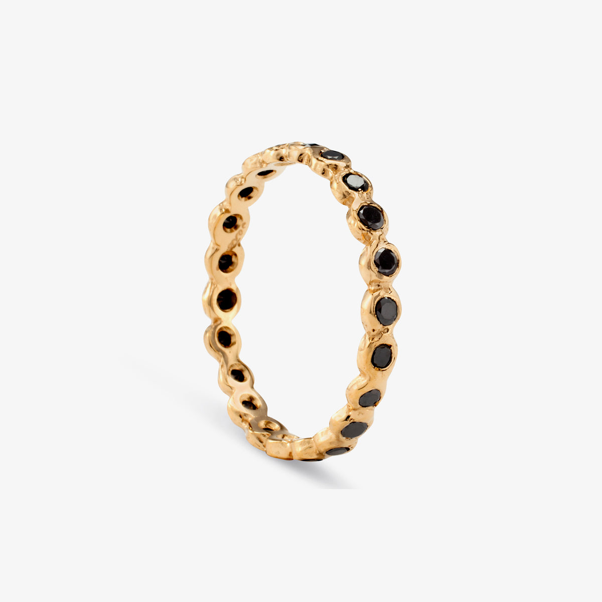 R1101BK | Black Diamond Circle Eternity Band