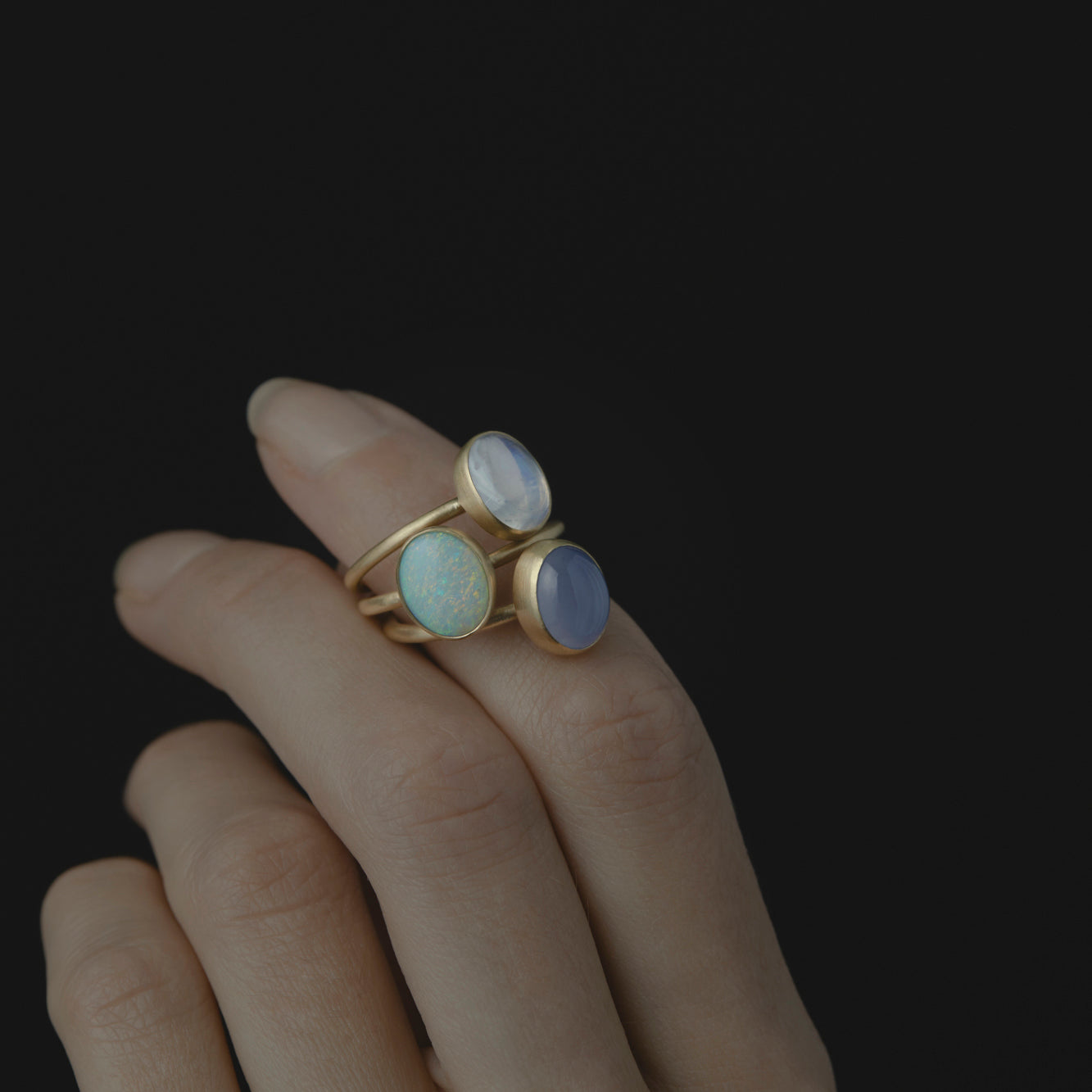 Blue Chalcedony Glacé Ring | R12001BC ~